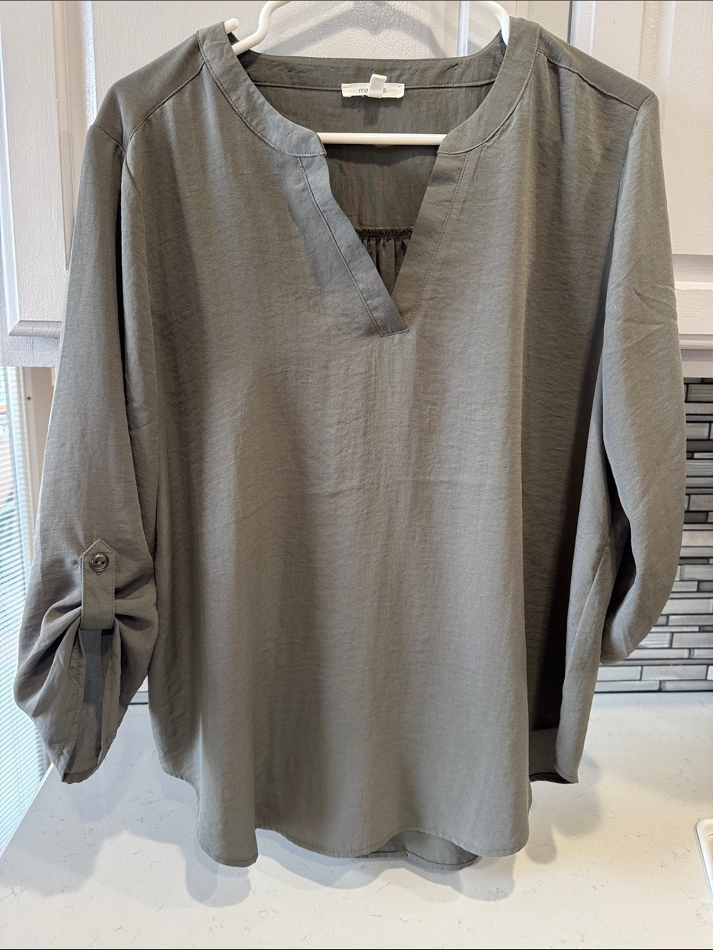Maurices Lightweight sage green top